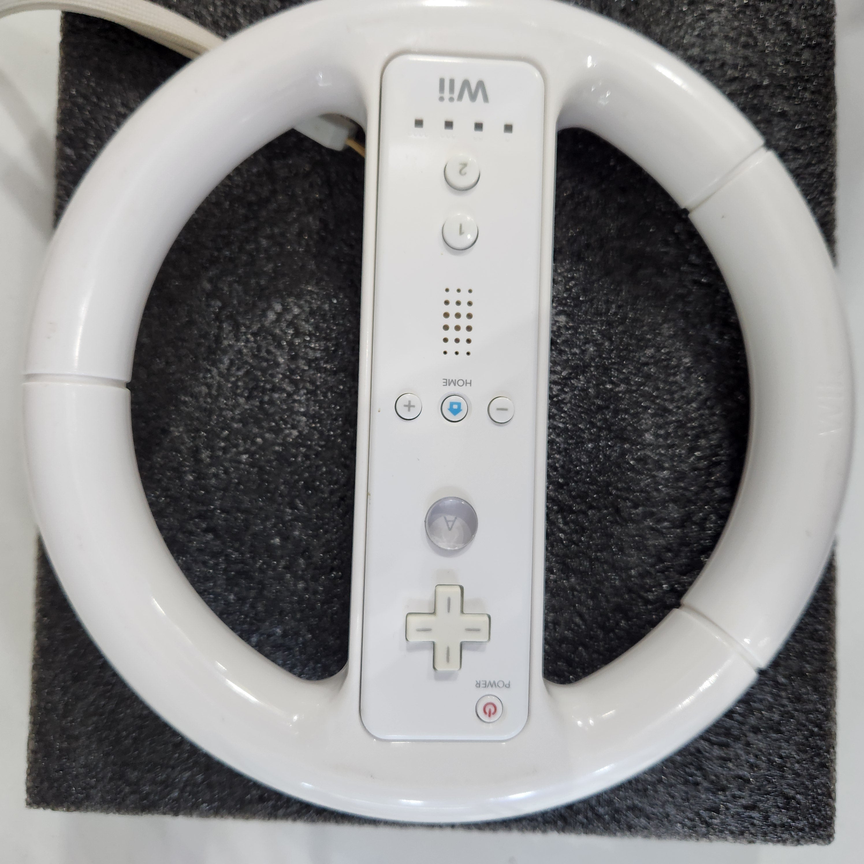 Volant Blanc Pour Wii Et Wii U - Accessoire De Jeu Neuf - Compatible Mario Kart Et Courses