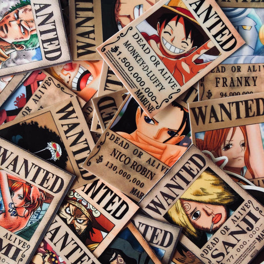 Pack de Stickers One Piece - Wanted