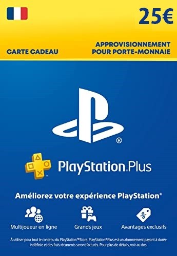 Carte Cadeau PlayStation 25€ | Compte PSN Français