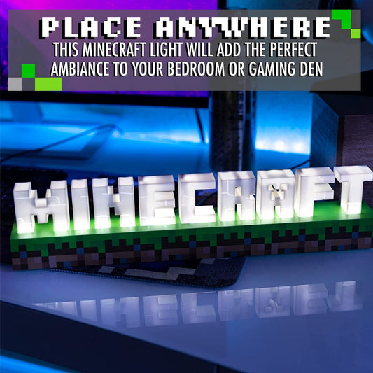 Lampe Logo Light Minecraft Logo - Paladone