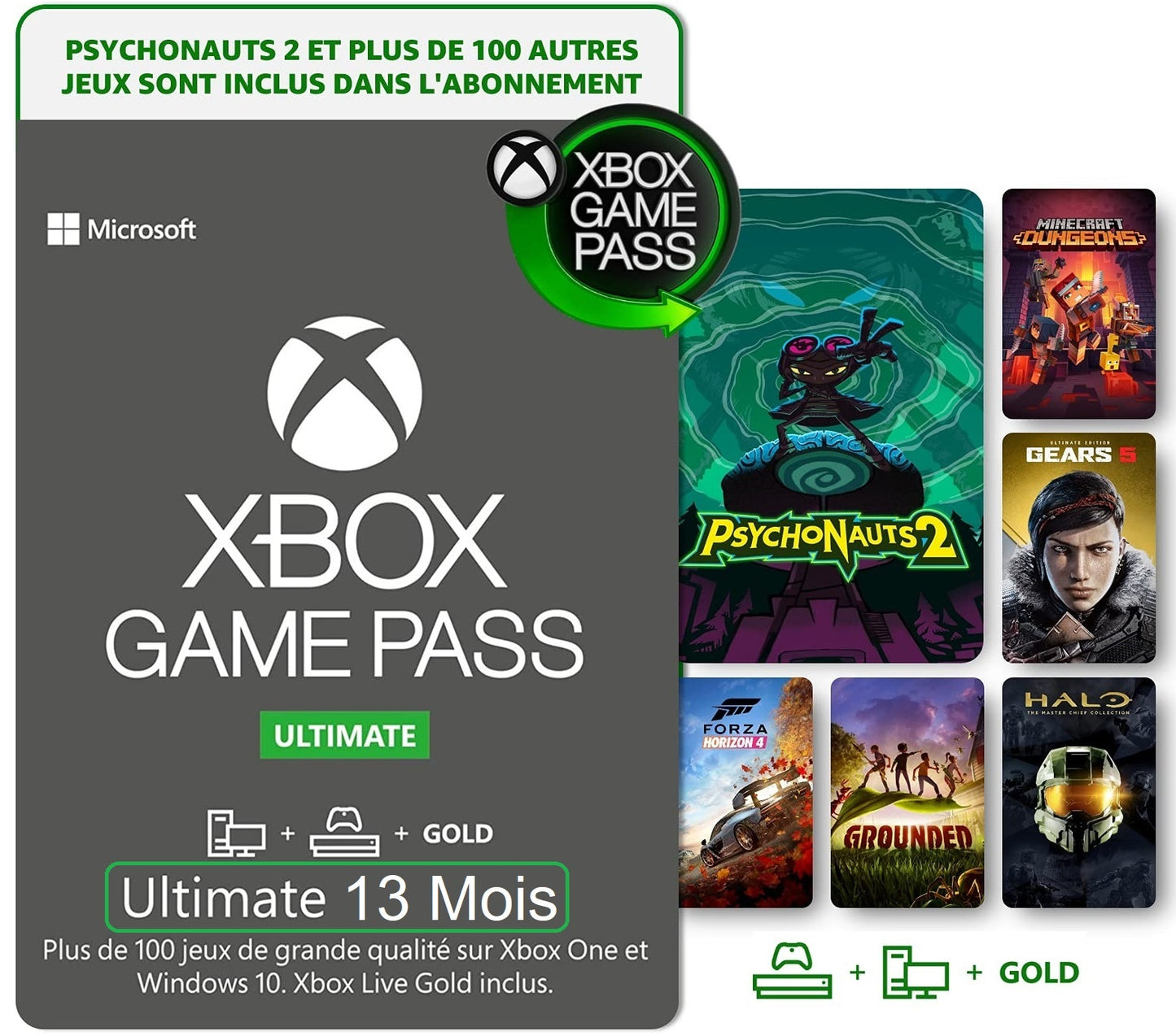 Abonnement Xbox Game Pass Ultimate (13 Mois)