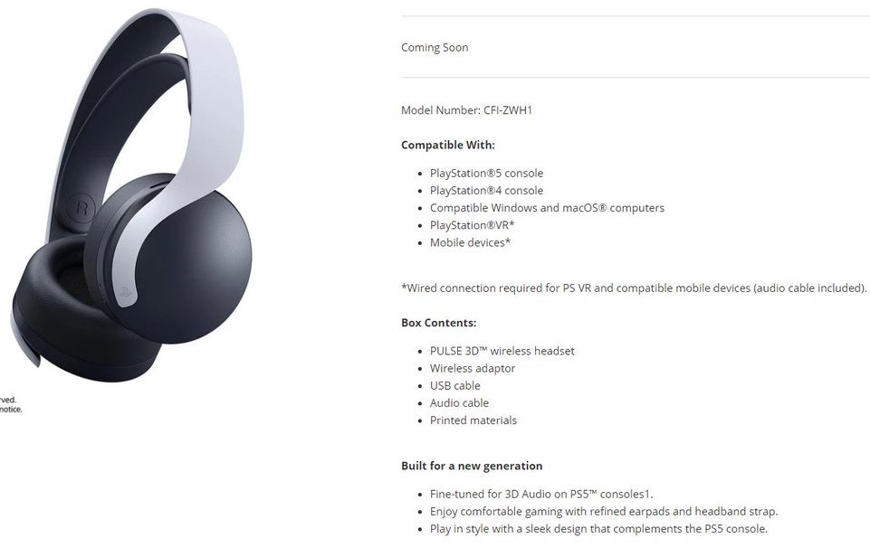 Casque Pulse 3d Wireless Headset pour PS5 / PS4 / PC Noir