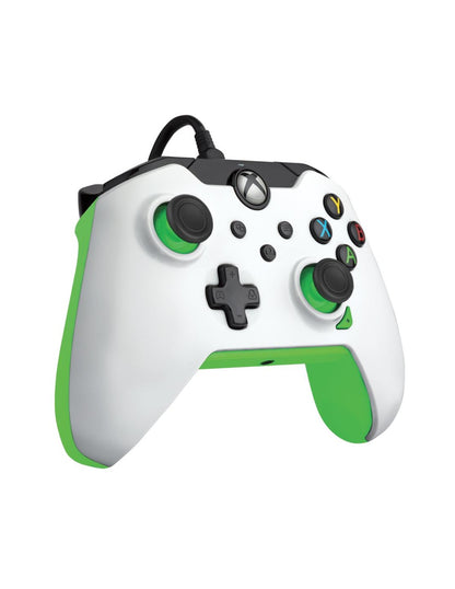 Manette filaire Pdp pour Xbox et PC  Neon White