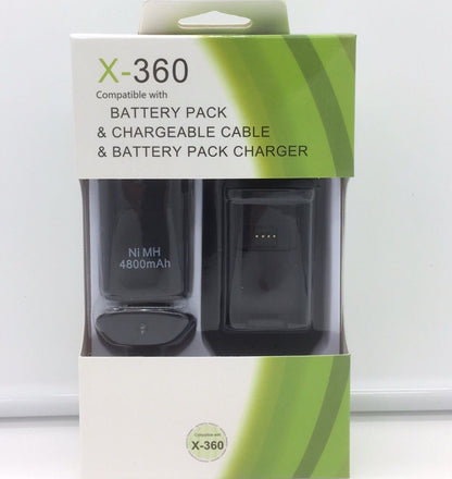Batterie + Cable +Chargeur Externe (Xbox360)