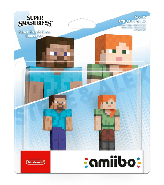 Amiibo Super Smash Bros Minecraft Steve &amp; Alex