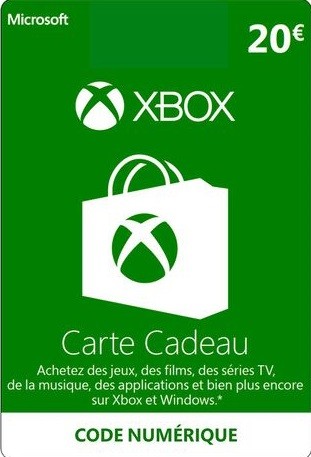 Gift Card / Carte Cadeau Xbox 20€